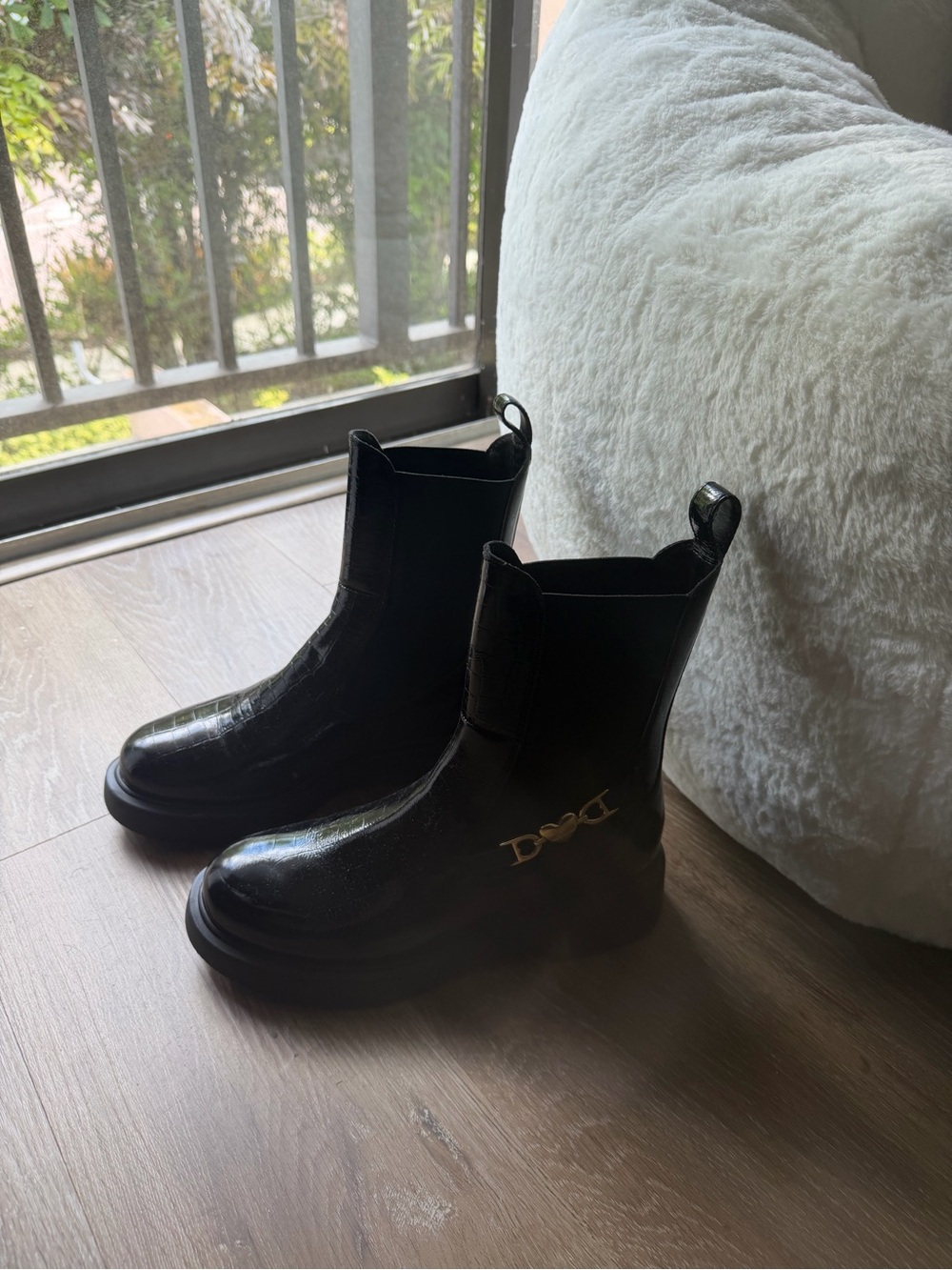 Black Moschino Boots